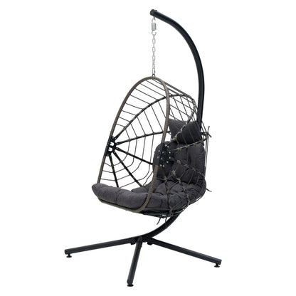 Swing Hanging Egg Chair with Cushion and Headrest