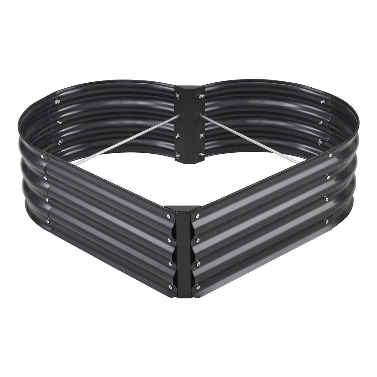 Heart-shaped Galvanised Steel Raised Garden Bed