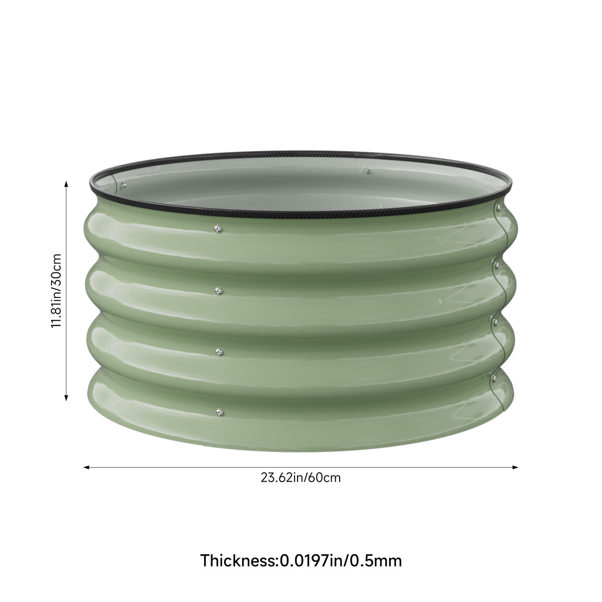 Round Metal Raised Garden Bed