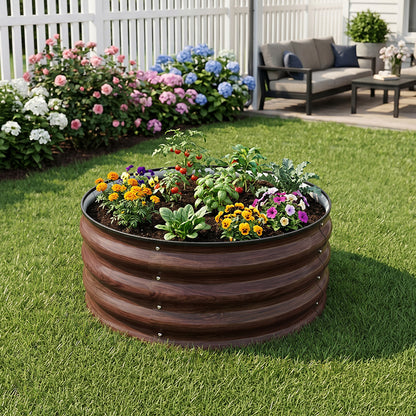 Round Metal Raised Garden Bed