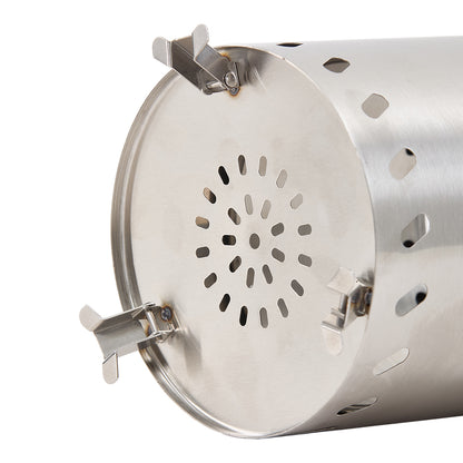 Silver Portable Tabletop Fire Pit with Ash Grate