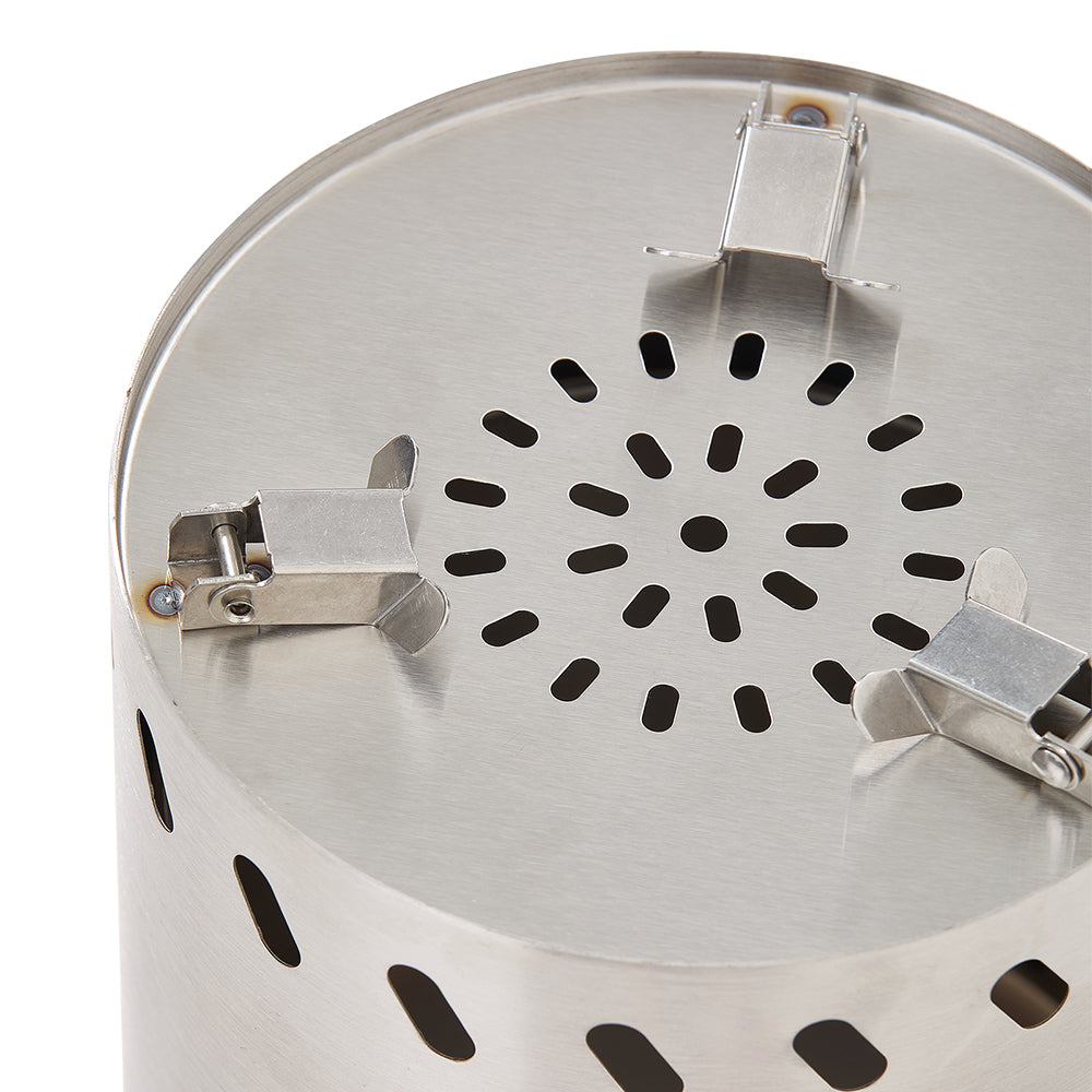 Silver Portable Tabletop Fire Pit with Ash Grate