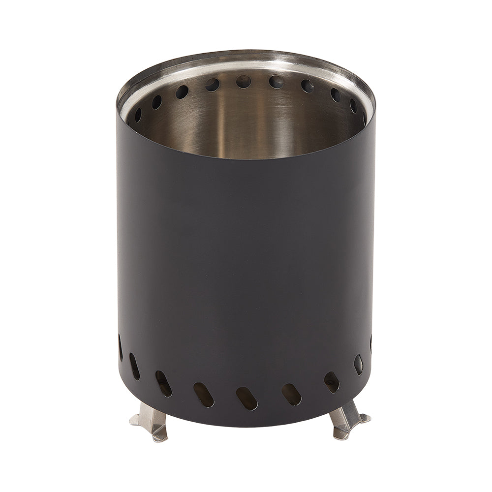 Black Portable Tabletop Fire Pit with Ash Grate