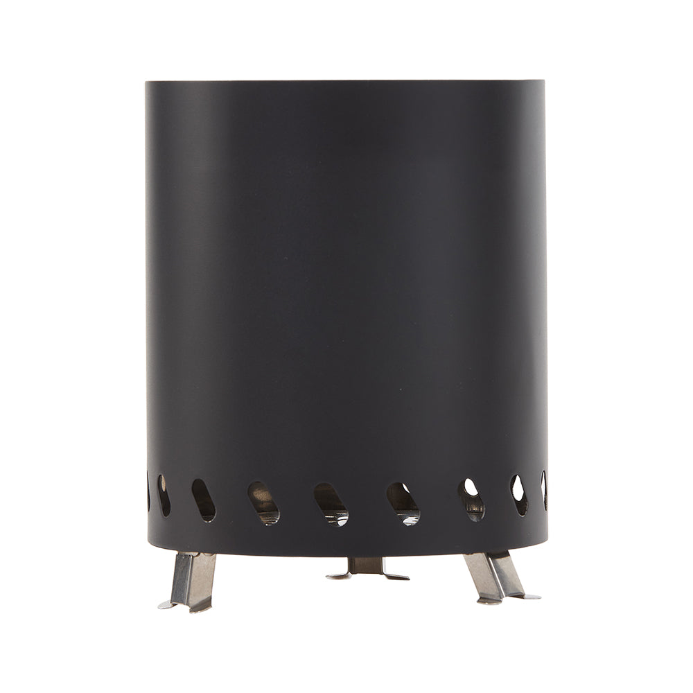 Black Portable Tabletop Fire Pit with Ash Grate