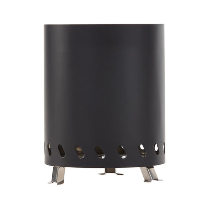 Black Portable Tabletop Fire Pit with Ash Grate