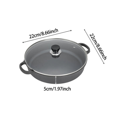 Pre-Seasoned Round Cast Iron Pot Braiser with Lid