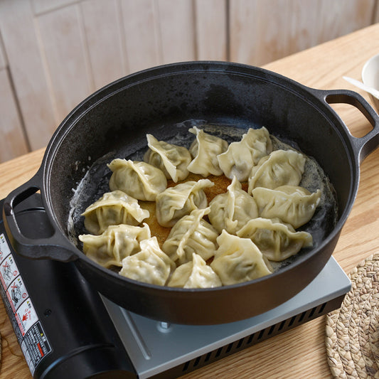 Pre-Seasoned Round Cast Iron Pot Braiser with Lid