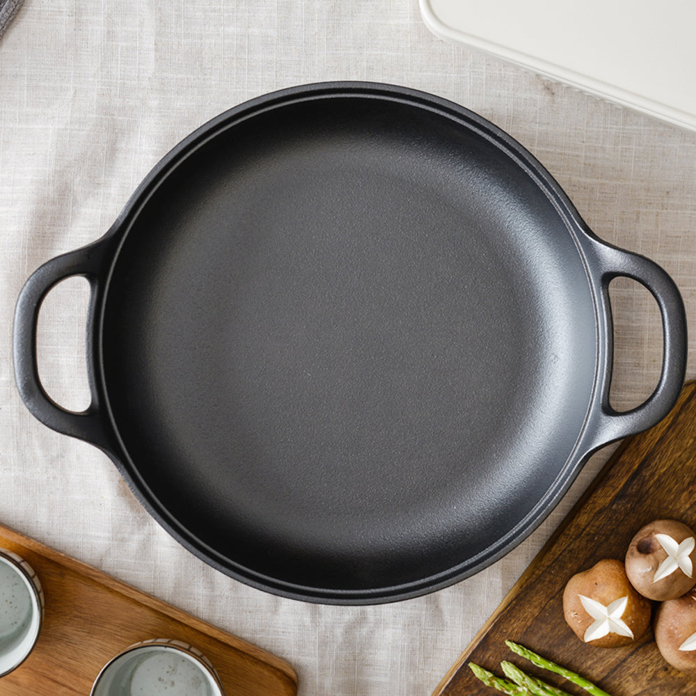Pre-Seasoned Round Cast Iron Pot Braiser with Lid
