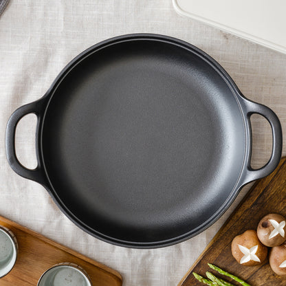Pre-Seasoned Round Cast Iron Pot Braiser with Lid