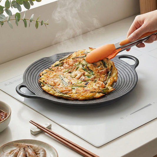 Pre-Seasoned Round Cast Iron Grill Pan