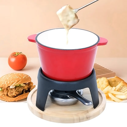 2L Cast Iron Fondue Pot Set