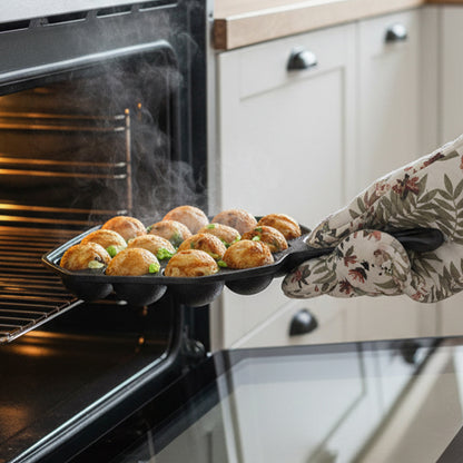 12-Hole Cast Iron Takoyaki Pan