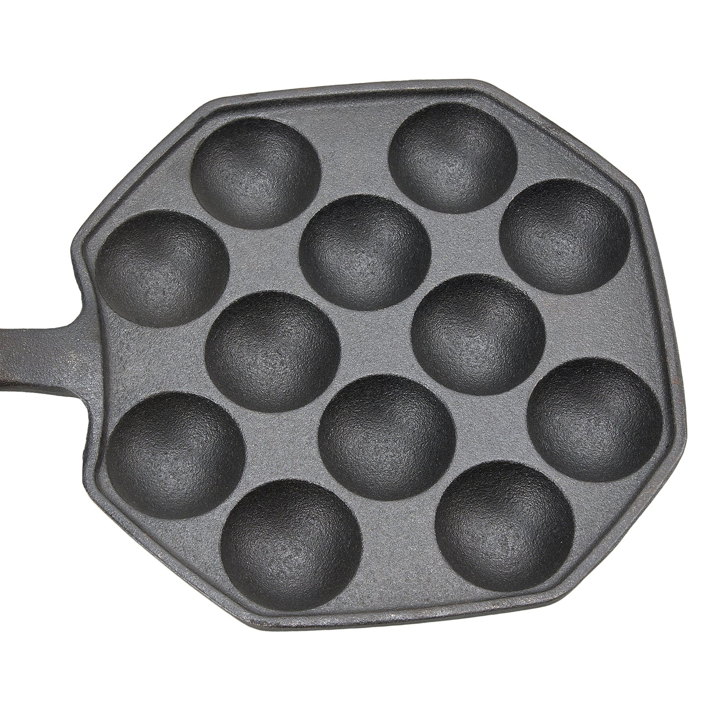 12-Hole Cast Iron Takoyaki Pan