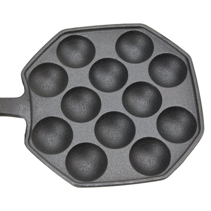 12-Hole Cast Iron Takoyaki Pan