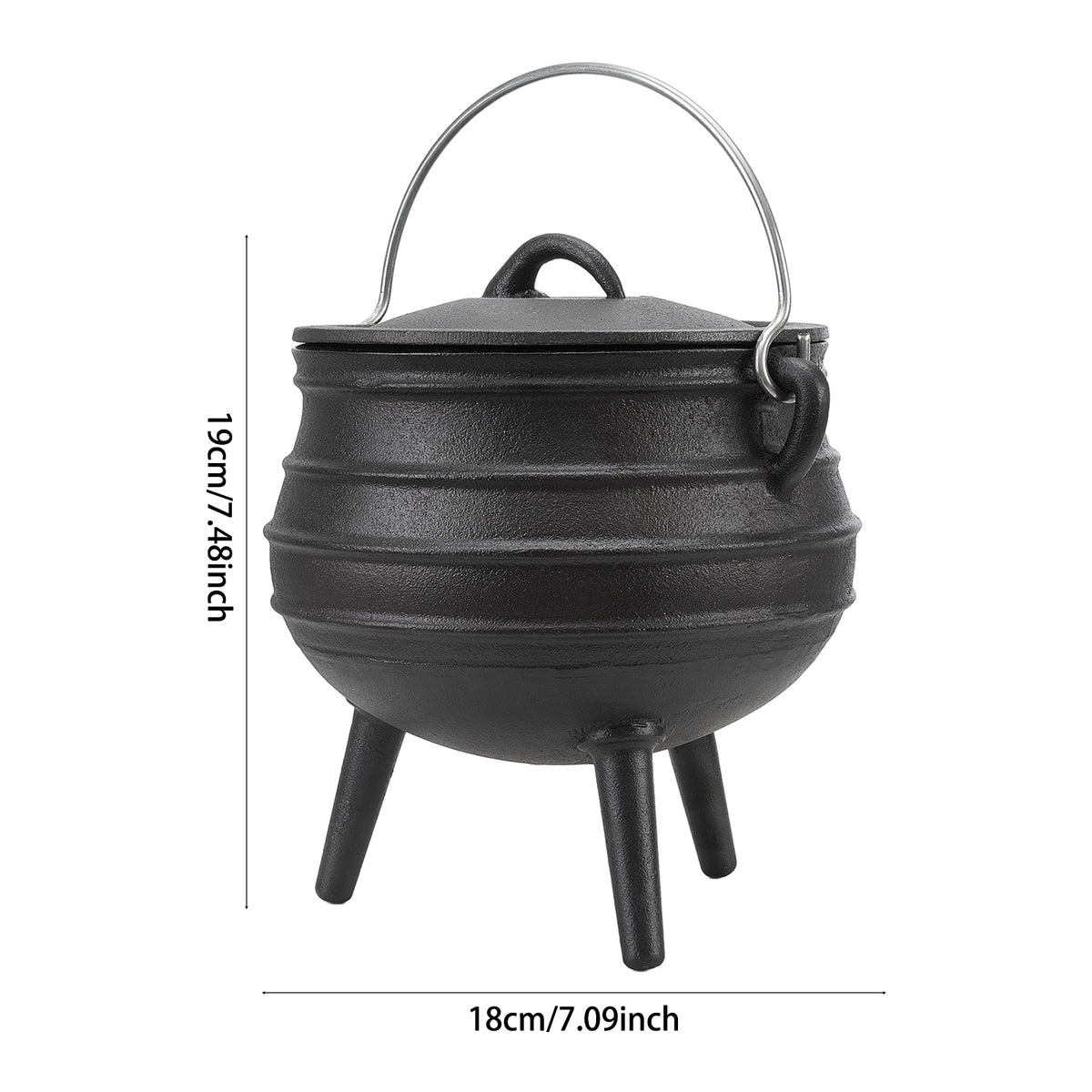 Cast Iron Cauldron with Lid