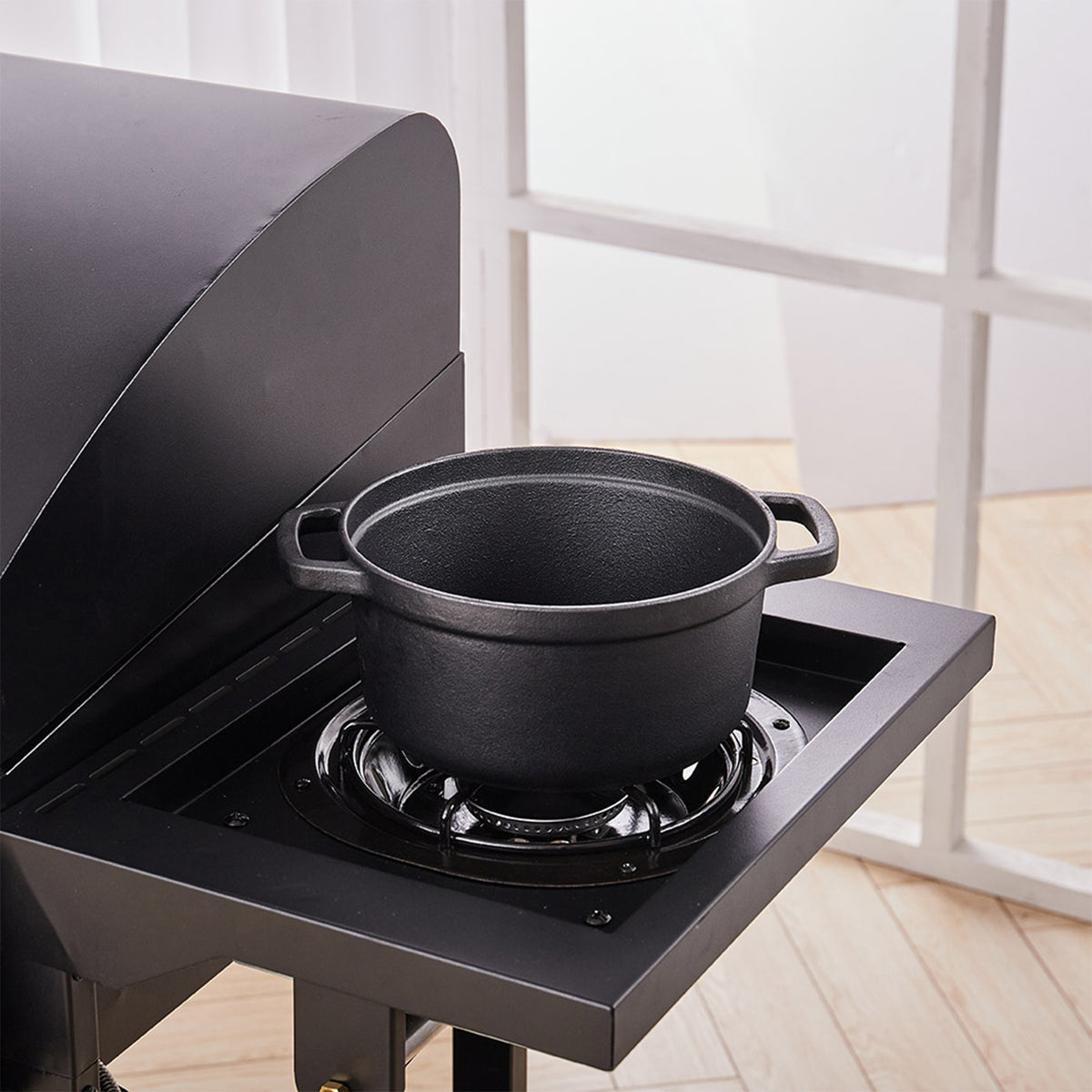 1L Pre-Seasoned Cast Iron Dutch Oven with Lid