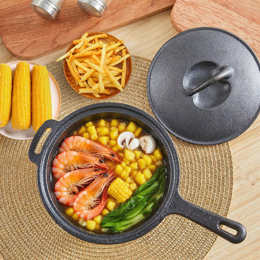 2.5L Pre-Seasoned Cast Iron Saucepan with Lid