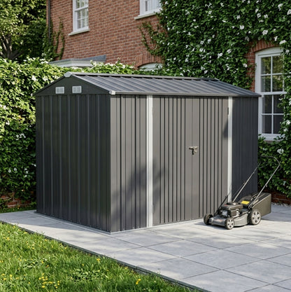 10x7 FT Large Metal Garden Tool Storage Shed