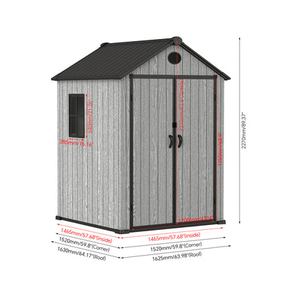 Plastic Garden Storage Shed with Apex Roof