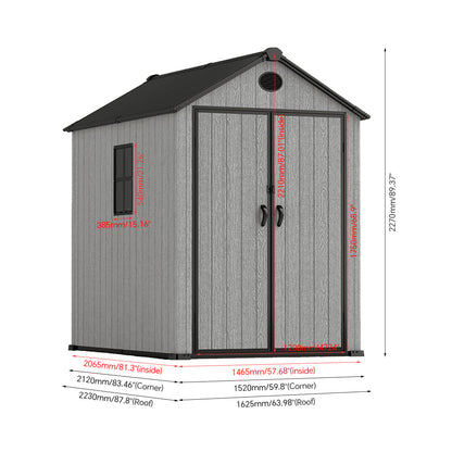 Plastic Garden Storage Shed with Apex Roof