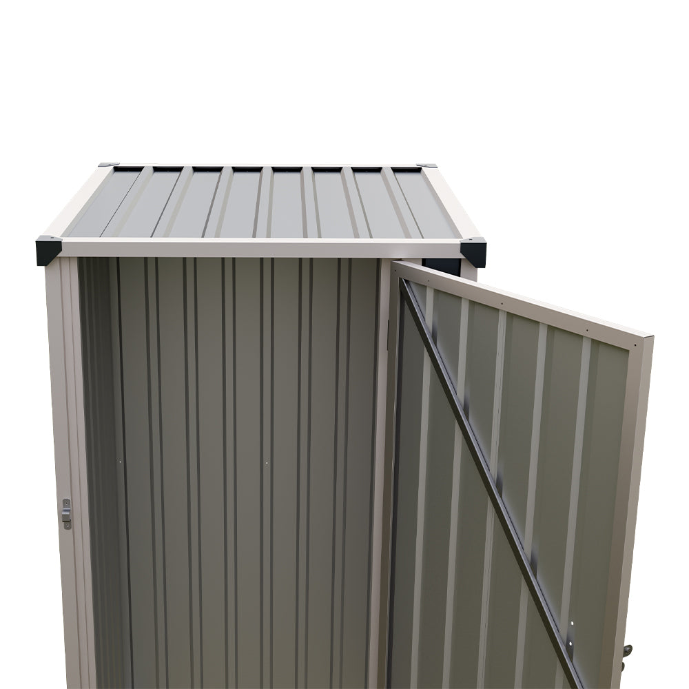 3 x 3 ft Metal Garden Storage Shed with Pent Roof & Single Door