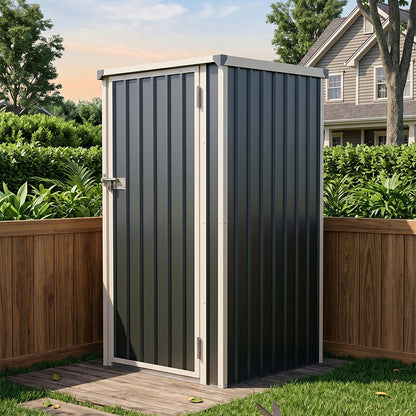3 x 3 ft Metal Garden Storage Shed with Pent Roof & Single Door