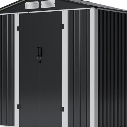 Metal Garden Storage Shed with Lockable Door