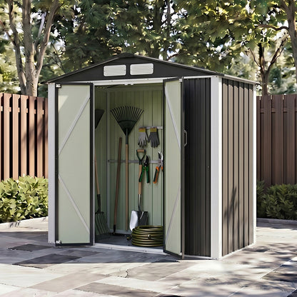 Metal Garden Storage Shed with Lockable Door