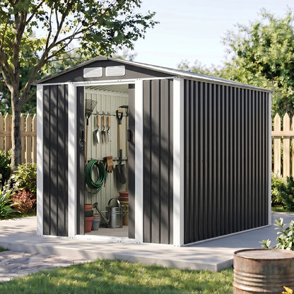 Metal Garden Storage Shed with Lockable Door
