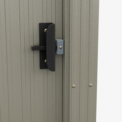 5 x 3 ft Metal Garden Storage Shed with Pent Roof & Lockable Door