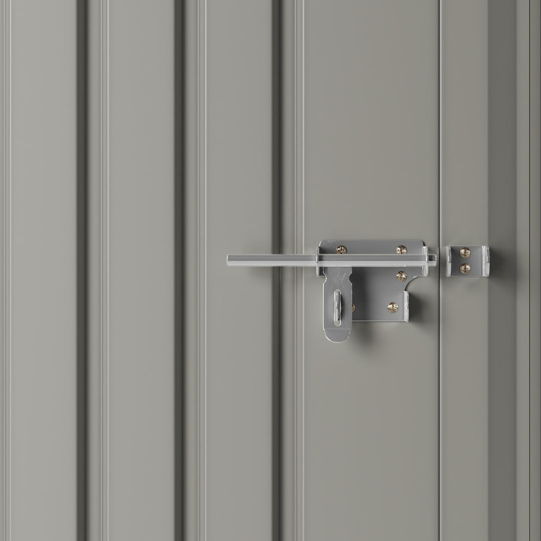 5 x 3 ft Metal Garden Storage Shed with Pent Roof & Padlockable Door