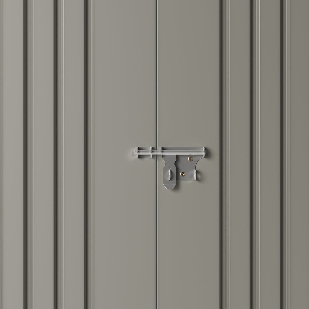 6 x 4 ft Metal Garden Storage Shed with Apex Roof & Double Doors