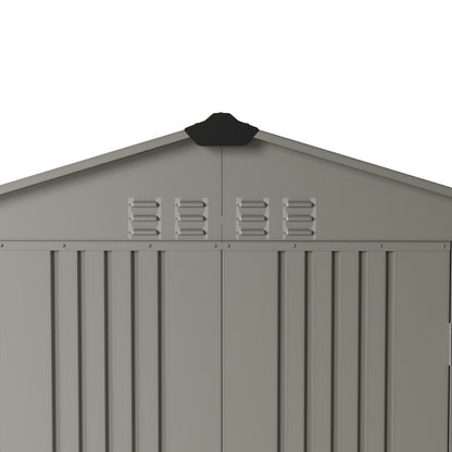 6 x 4 ft Metal Garden Storage Shed with Apex Roof & Double Doors