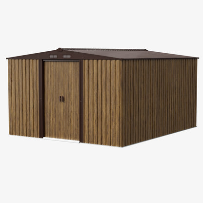 12x10 FT Large Metal Garden Tool Storage Shed