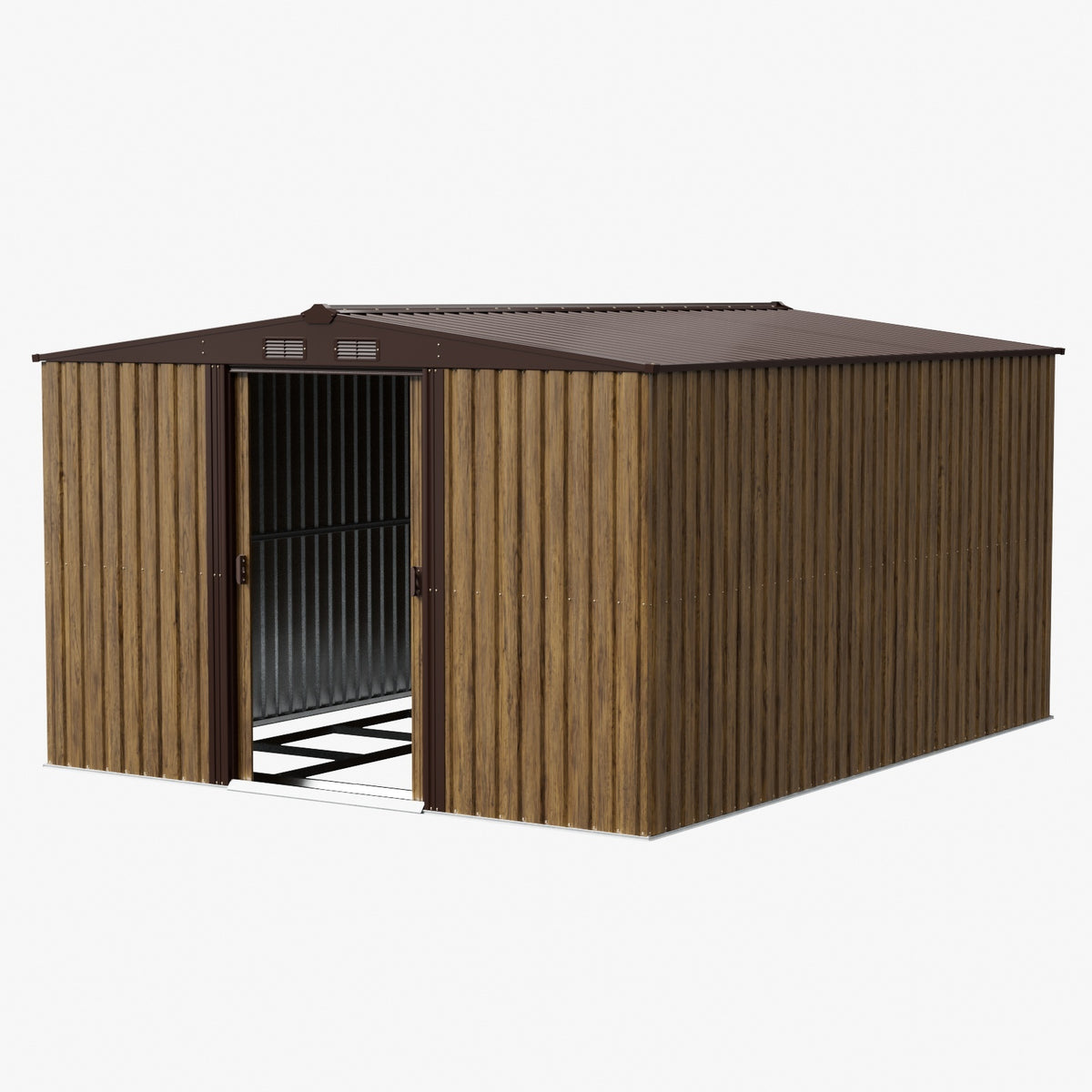 12x10 FT Large Metal Garden Tool Storage Shed