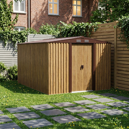 12x10 FT Large Metal Garden Tool Storage Shed