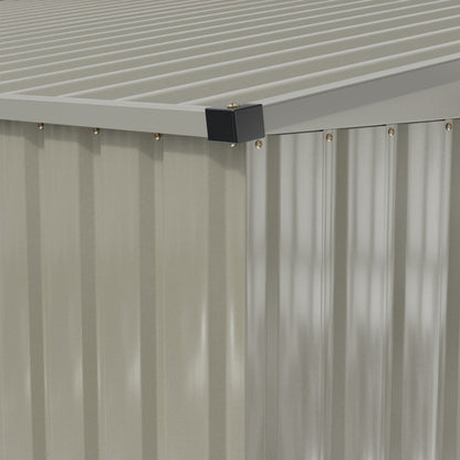 8 x 10 ft Metal Garden Storage Shed with Apex Roof