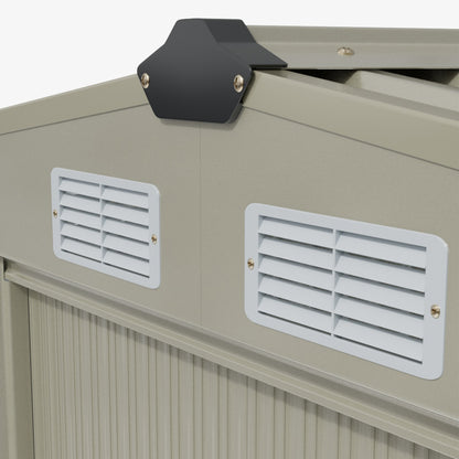 8 x 10 ft Metal Garden Storage Shed with Apex Roof
