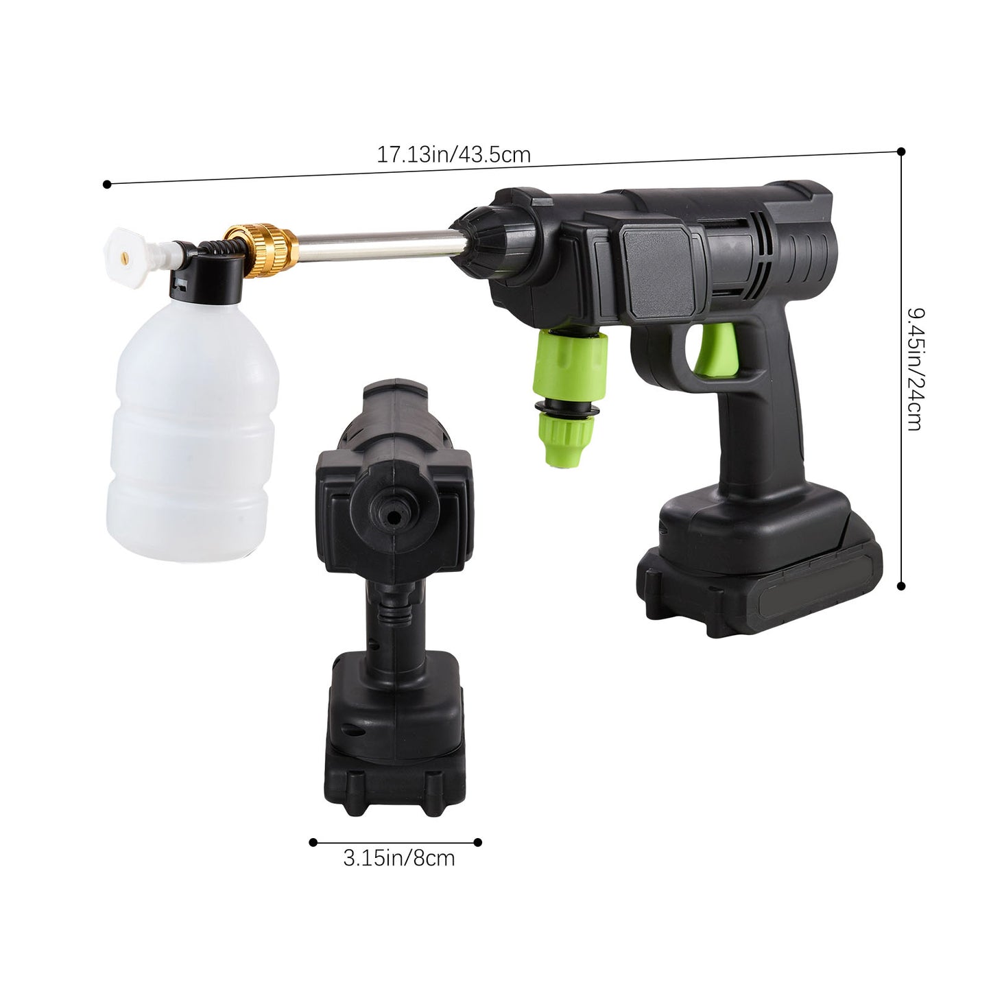 Electric Handheld Pressure Washer Cleaner with 1 Battery