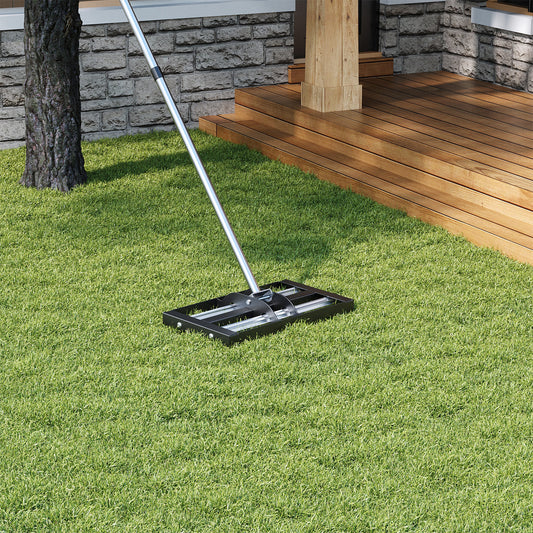 43CM/76CM/114CM Garden Lawn Levelling Rake with 198CM/213CM Extended Handle Length