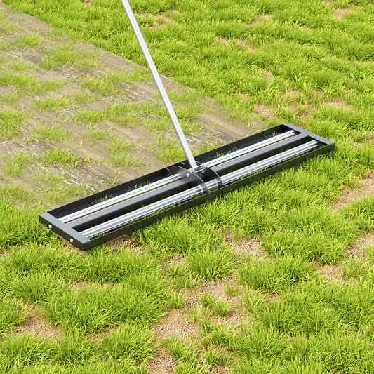 43CM/76CM/114CM Garden Lawn Levelling Rake with 198CM/213CM Extended Handle Length