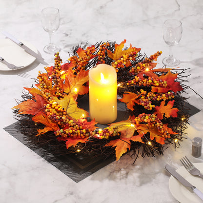 Decorative Wreath with 2m Copper Wire Lights