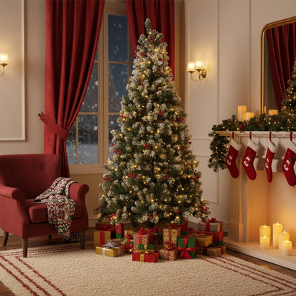 Artificial Christmas Tree with Metal Stand