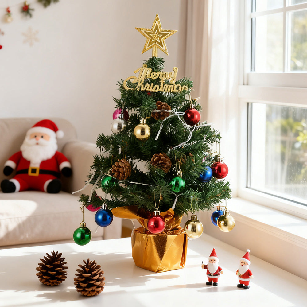 Tabletop Christmas Tree Decoration with LED String Light