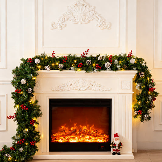 Christmas Wreath with LED Light String