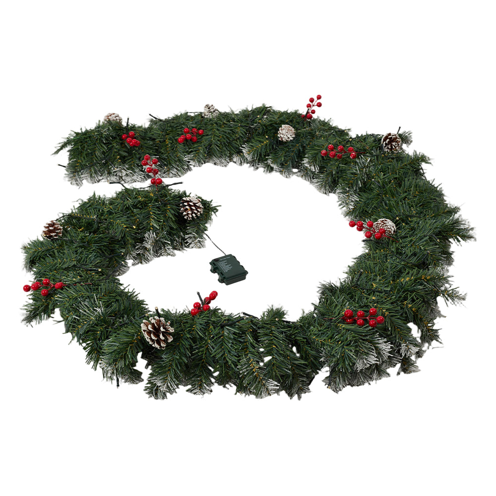Christmas Wreath with LED Light String