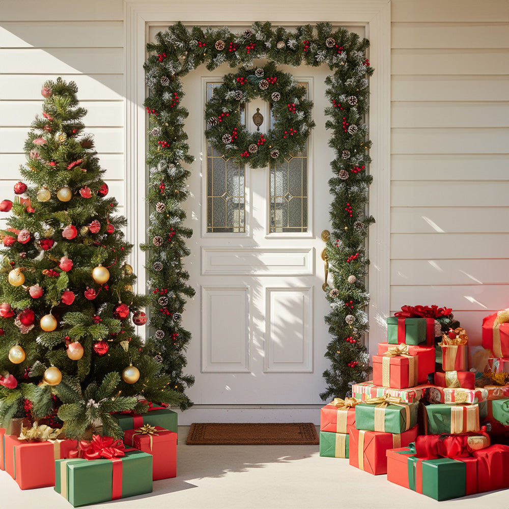 Christmas Wreath with LED Light String