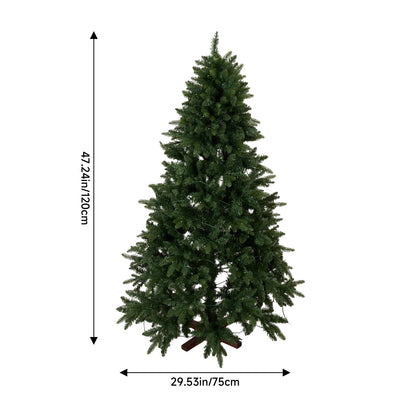 4FT/1.2M Artificial Christmas Tree with RGB Lights & Wood Stand