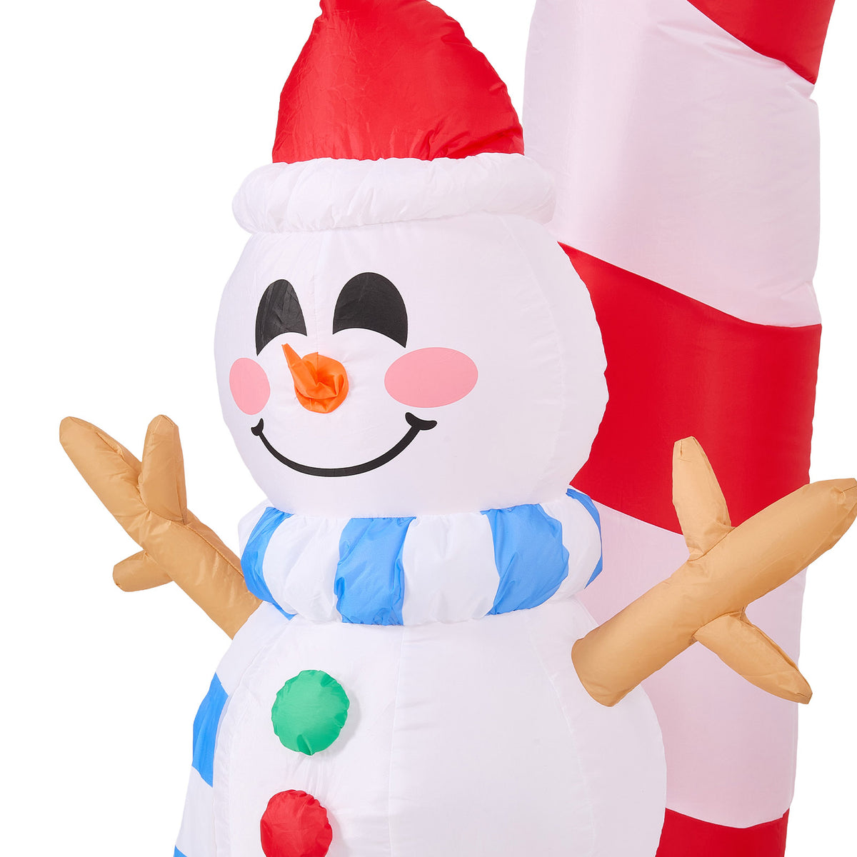 Christmas Candy Arch Inflatable with LED Lights & Festive Characters