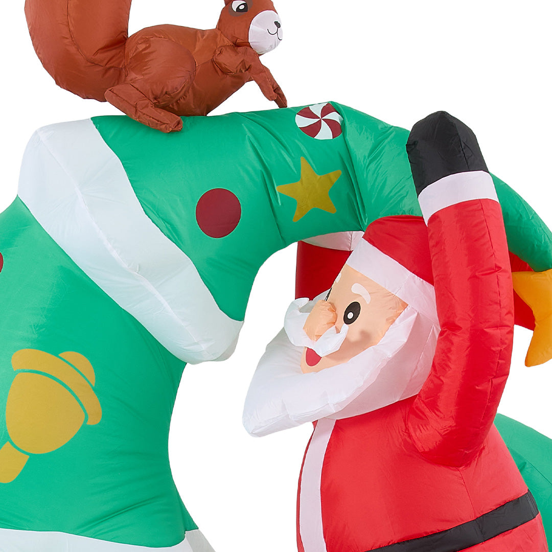 3m Christmas Tree Inflatable with Climbing Santa & LED Lights
